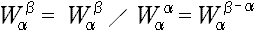 Wαβ=Wαβ-α