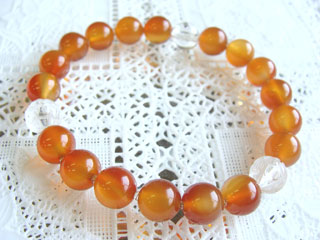 カルセドニー【カーネリアン】（オレンジ）喜び・リラックス・落ち着き・精神バランス・思慮深さ・復活・勇気・連帯