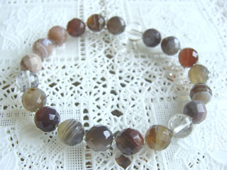 カルセドニー【ボツワナアゲート】（ブラウンＭｉｘ）喜び・母親・守護・再生・成長・安心