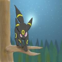 Umbreon in a moonlight