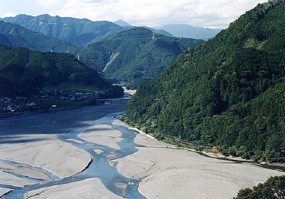 下泉駅〜田野口駅間の俯瞰