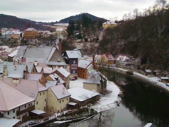 Krumlov with snow